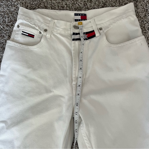 Tommy Hilfiger Vintage 30/32 White Denim Jean Embroidered Logo - Picture 9 of 13